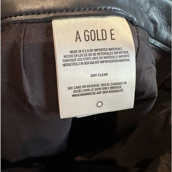 AGOLDE 90s Pinch Waist recycled leather gray pants 24 - Picture 9 of 12